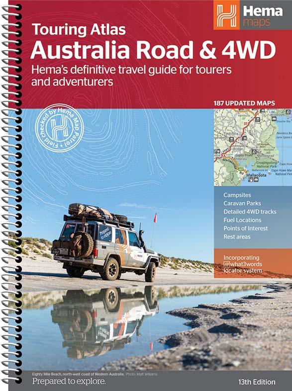 Australia Road & 4WD Touring Atlas (215 x 297mm) : 13th Edition - Base Camp Australia
