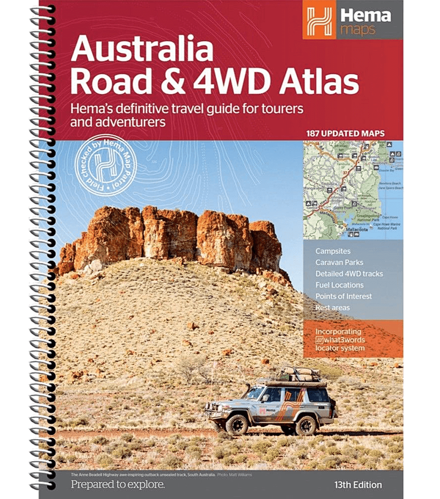 Australia Road & 4WD Atlas (Spiral bound) (252 x 345mm) : 13th Edition - Base Camp Australia