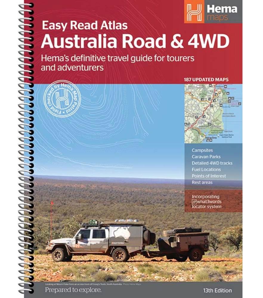 Australia Road & 4WD Easy Read Atlas (292 x 397mm) : 13th Edition - Base Camp Australia
