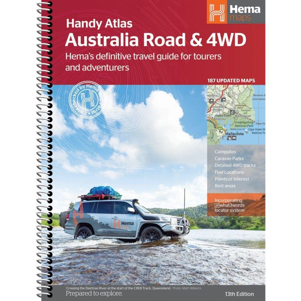 Australia Road & 4WD Handy Atlas (185 x 248mm) : 13th Edition - Base Camp Australia