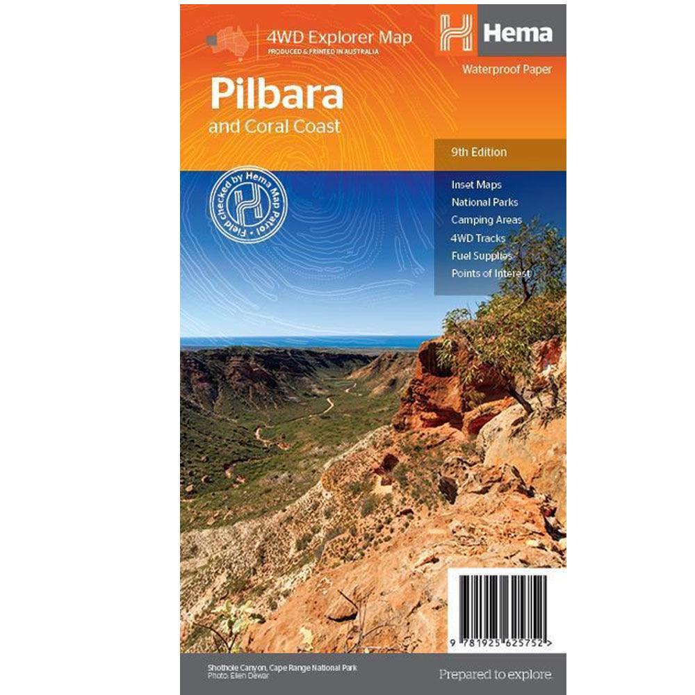 Pilbara and Coral Coast Map : 9th Edition - Base Camp Australia
