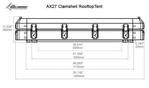Bush Company : AX-27 Roof Top Tent - Base Camp Australia