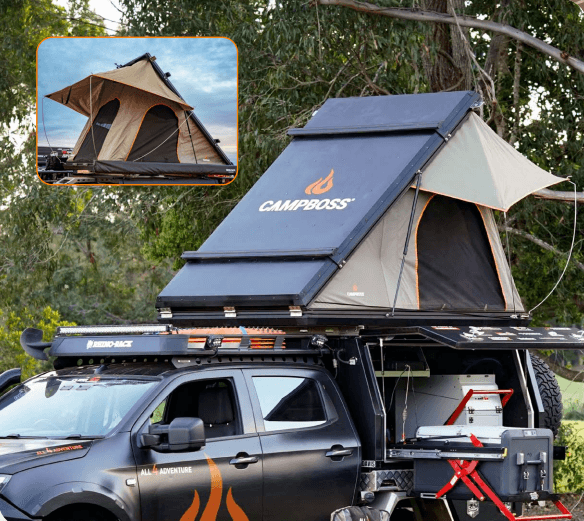 CampBoss: Clamshell Rooftop Tent - Base Camp Australia
