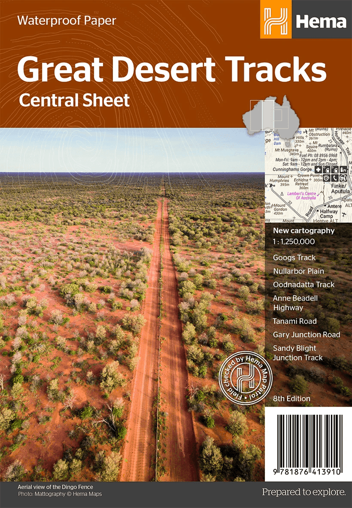 Hema Great Desert Tracks Central Sheet : 8th Edition - Base Camp Australia